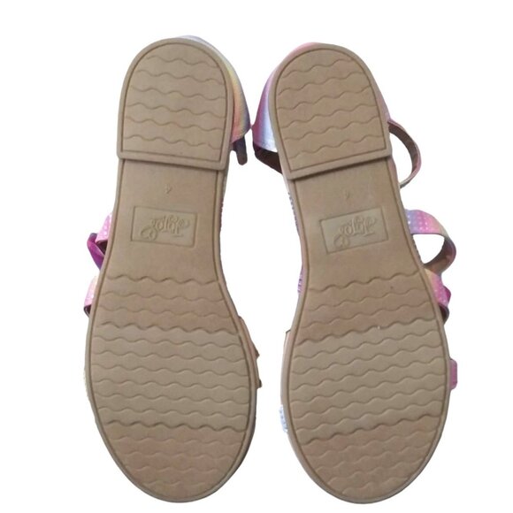 Jojo Siwa Size 4 Gladiator Sandals Girls Rainbow Bow - Picture 8 of 8